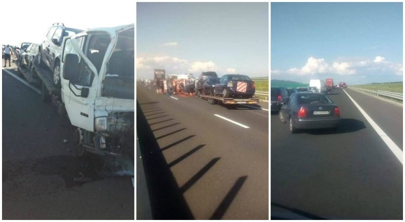 Două persoane rănite grav într-un accident pe A1, în zona Oraștie