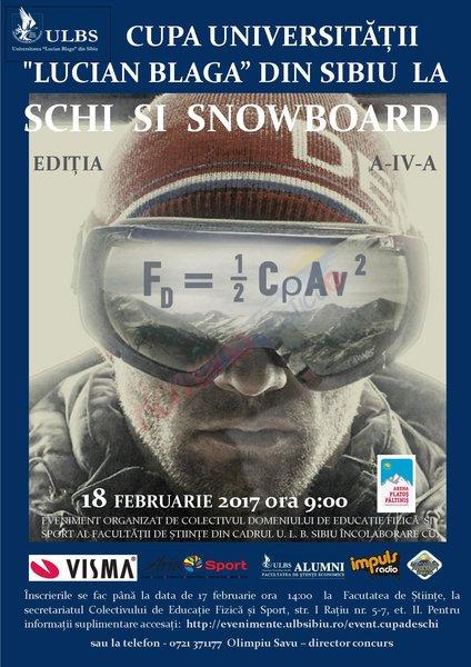 Au început înscrierile pentru cupa de schi a Universității „Lucian Blaga” din Sibiu