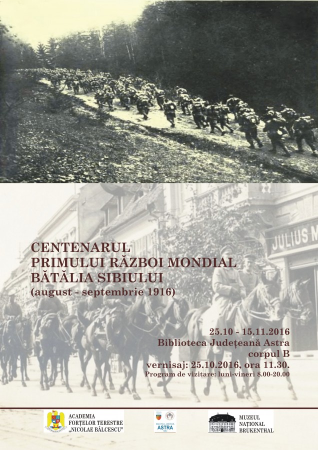 Bătălia Sibiului, în imagini, la Biblioteca Astra
