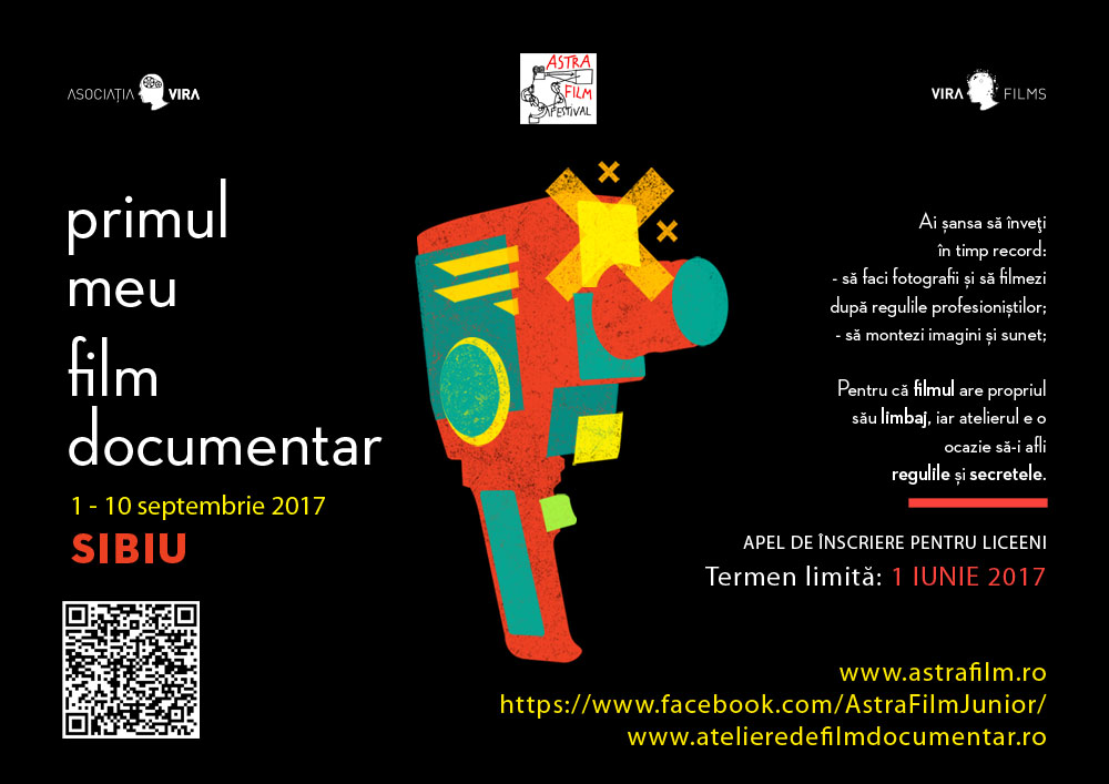 Astra Film Sibiu a deschis înscrierile pentru atelierul de film documentar pentru liceeni