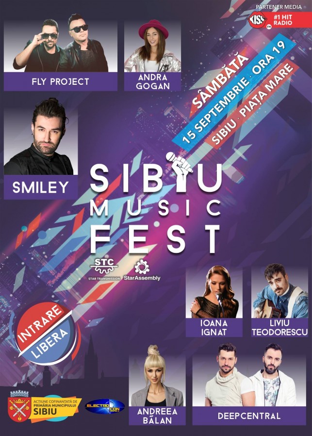 Sibiu Music Fest: Cei mai mari artiști români la momentul actual vin în Piața Mare