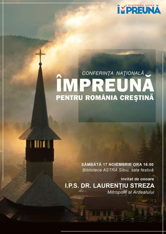 La Sibiu se creează o mişcare civică „de apărare a valorilor civilizaţiei creştine europene şi naţionale”
