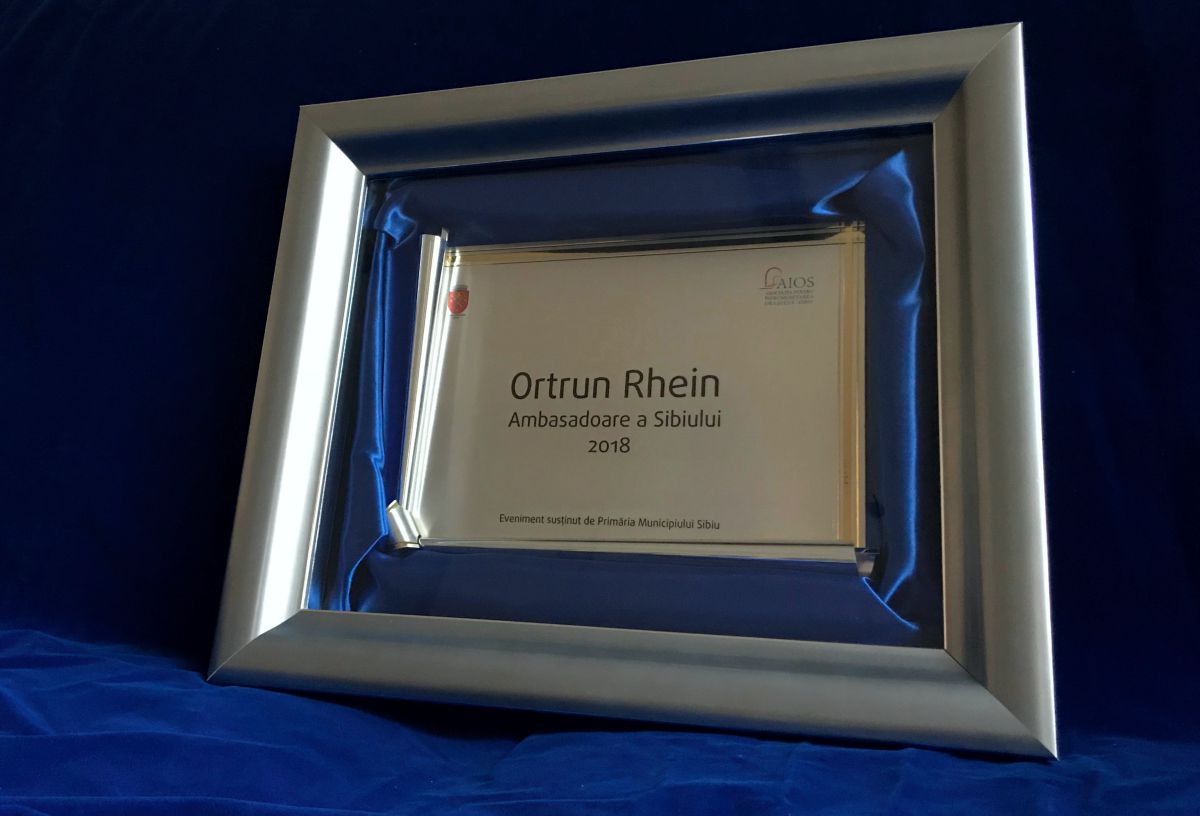 Sibiul va avea un nou ambasador: Ortrun Rhein