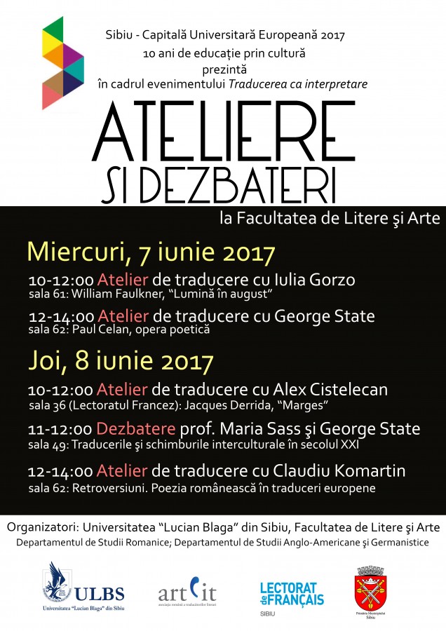 Dezbateri și ateliere la ULBS, în cadrul proiectului Sibiu – Capitală Universitară Europeană