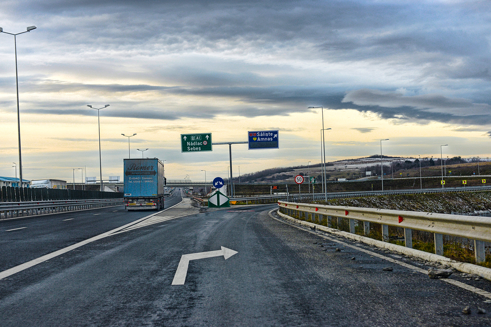 Trafic îngreunat pe A1 Sibiu - Deva, din cauza ploii