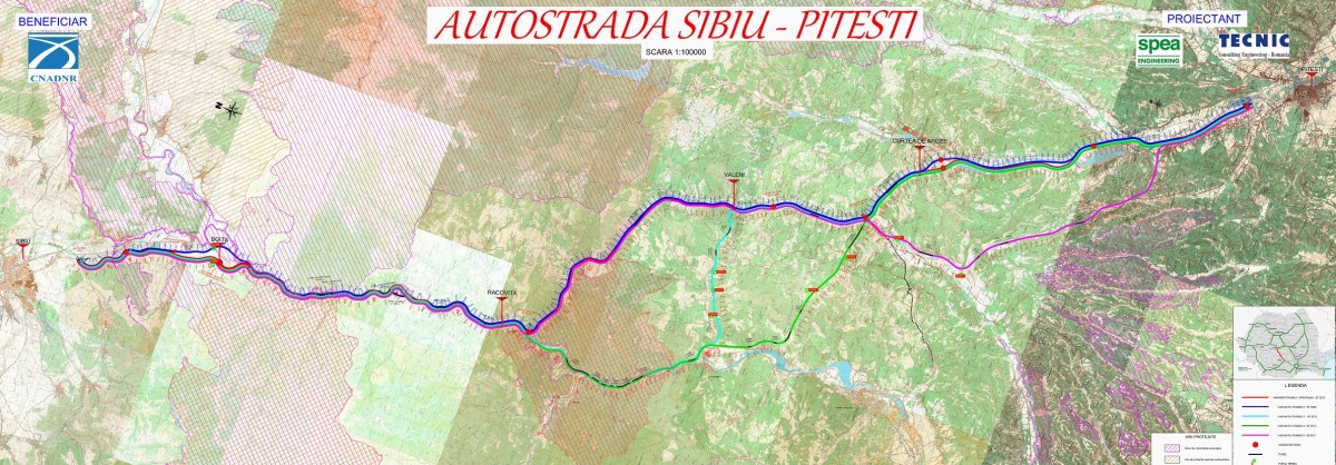Autostrada Sibiu-Pitești, când pe-o parte, când pe alta. Acum, peste puțurile de alimentare cu apă