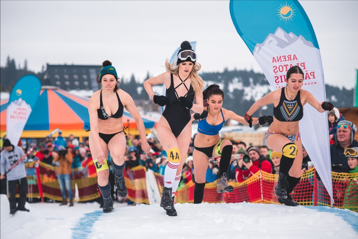 Câștigătoarea Bikini Race pleacă la ski în Franța