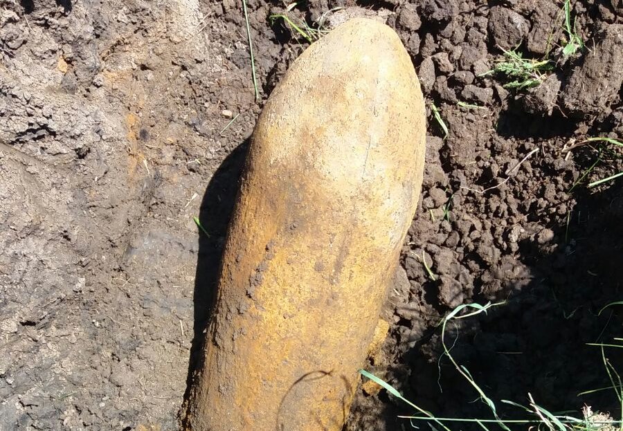 Bombă de aviație de aproape 150 de kg descoperită la Cristian