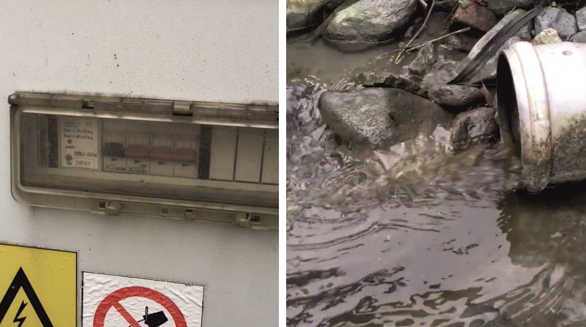 ”Blestemul” siguranțelor: canalizare deversată direct în râu, deși există stație de epurare | Video