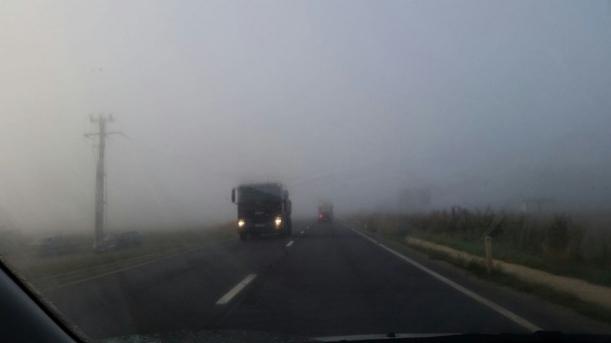 Vizibilitate sub 200 m pe A1 Sibiu - Deva