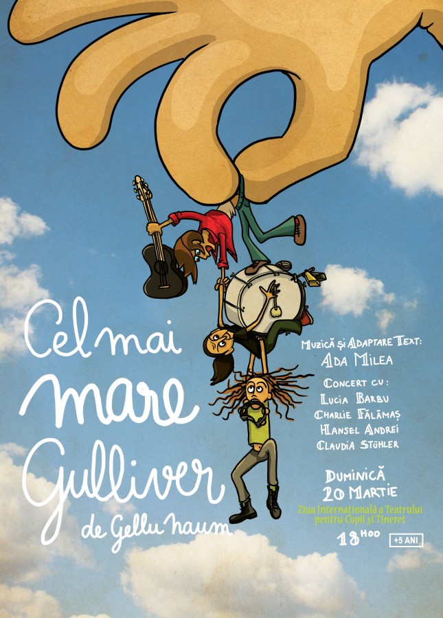 „Cel mai mare Gulliver” vine la Teatrul Gong de Ziua Internațională a Teatrului pentru Copii și Tineret
