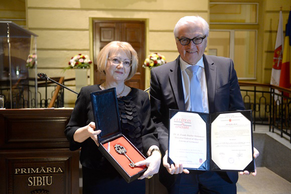 Noul președinte al Germaniei, cetățean de onoare al Sibiului. Astrid Fodor: ”sunt foarte bucuroasă”