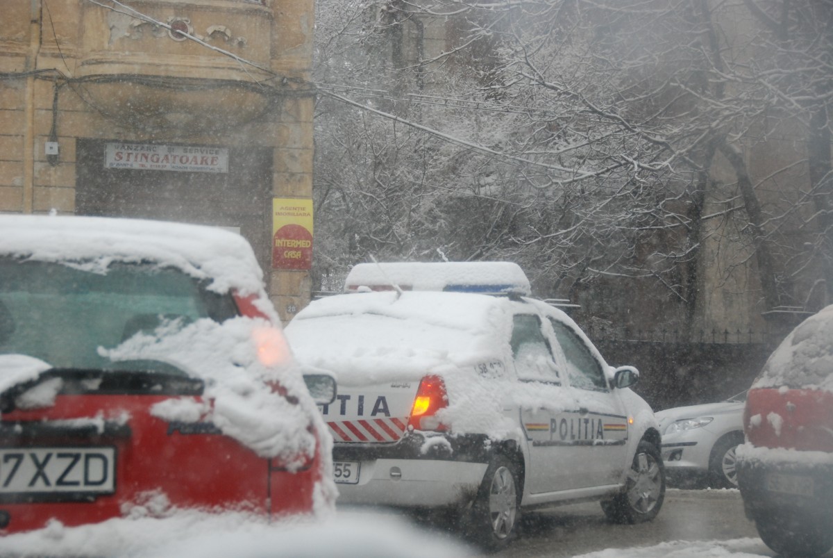 Cod galben de ninsoare și viscol în tot județul Sibiu