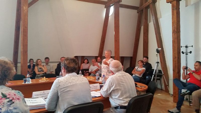 În fața consilierilor locali, o sibiancă a ironizat în câteva propoziții și conducerea primăriei și pe liderul PSD Suditu