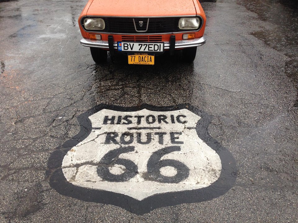 FOTO VIDEO Singura Dacie 1300 din America, pe celebra Route 66