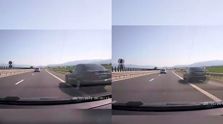 VIDEO-Centura Sibiului: Depășire cu 150 km/h, pe banda de urgență