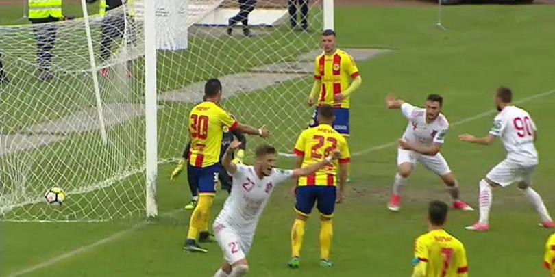 VIDEO FC Hermannstadt a bătut cu 2 la 0 pe Ripensia Timișoara și rămâne lider