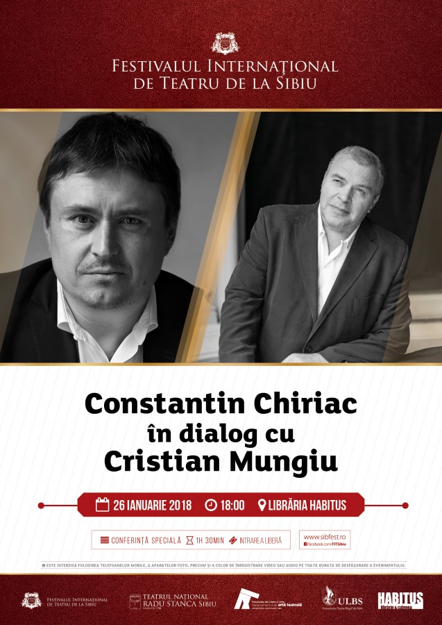 Constantin Chiriac, în dialog cu regizorul de film Cristian Mungiu