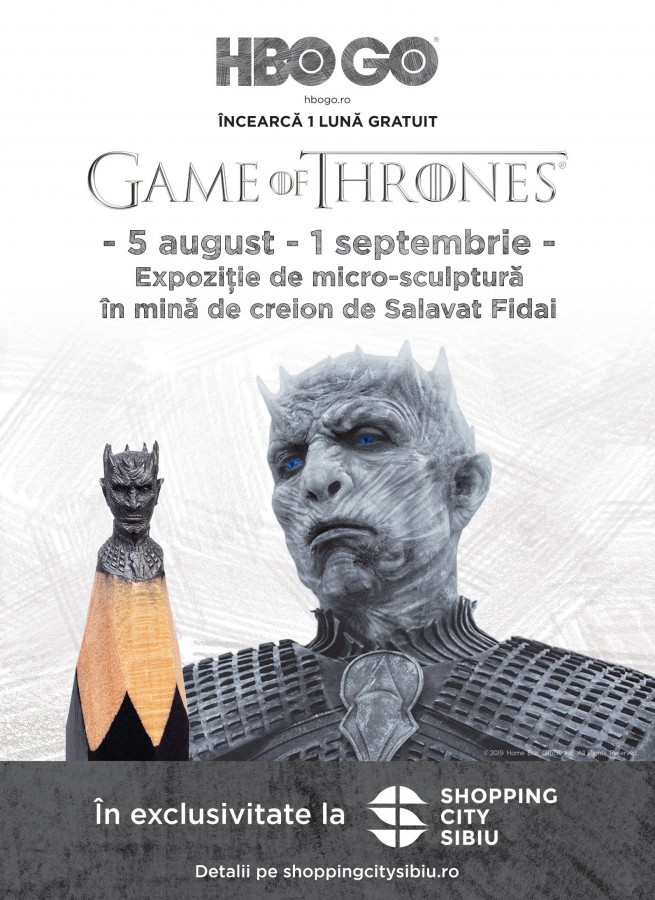 Expoziție spectaculoasă la Sibiu: personajele din Game of Thrones, sculptate în mină de creion