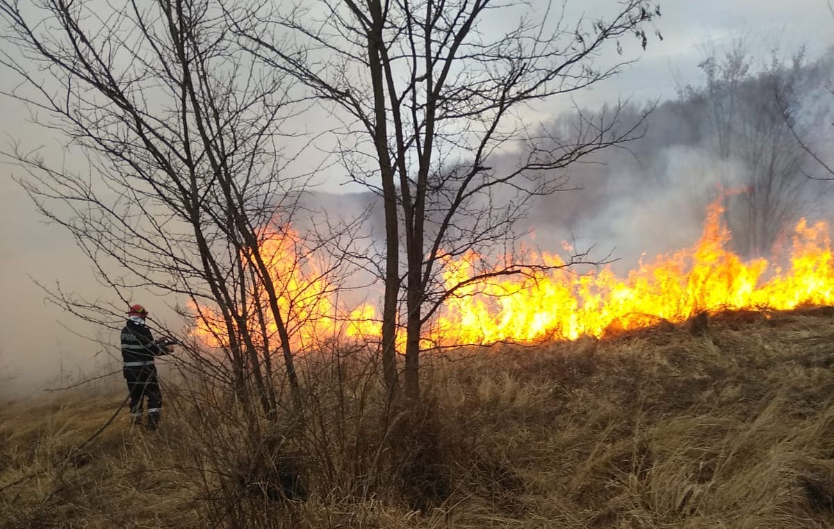 Ca-n vremea tătarilor: în zi de duminică, sibienii și-au ars hectare întregi de câmpuri