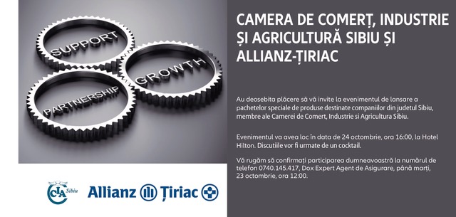 Asigurări Allianz-Țiriac cu până la 20% mai ieftine  pentru companiile din judeţul Sibiu (CP)
