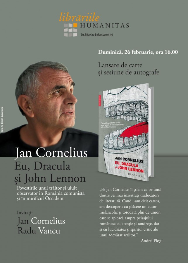 Cornelius, elevul lui Eugen Ionescu, își lansează cartea la Sibiu