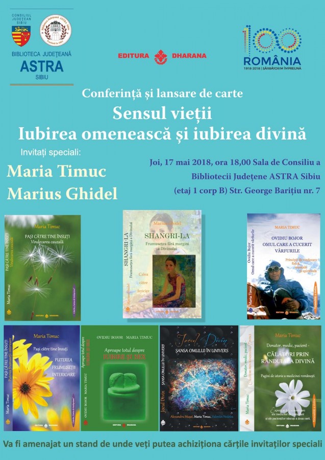 Conferință și lansare de carte. „Sensul vieții. Iubirea omenească și iubirea divină” (CP)