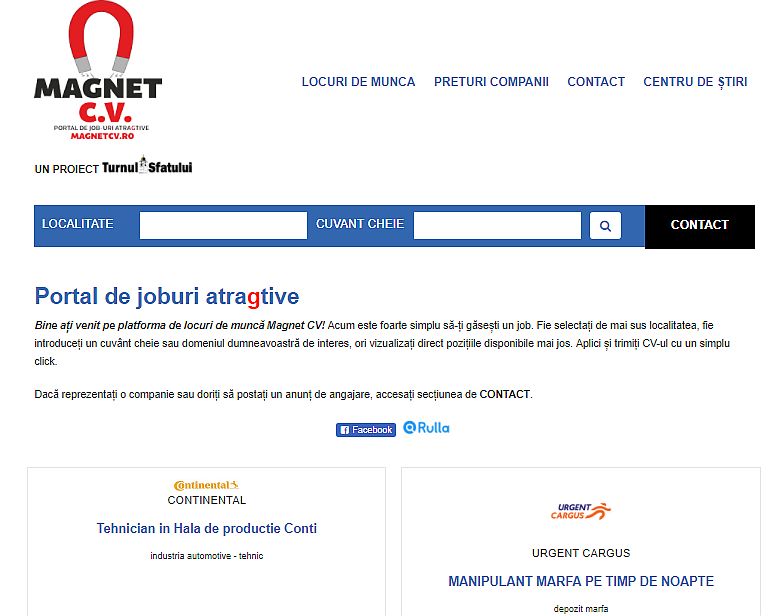 La o lună de la lansarea oficială, Magnet CV a rulat câteva sute de joburi