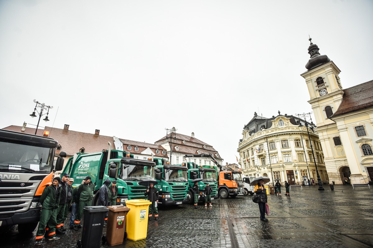 Sibiul a plătit prima factură pentru colectarea selectivă. Care, de fapt, nu s-a prea făcut