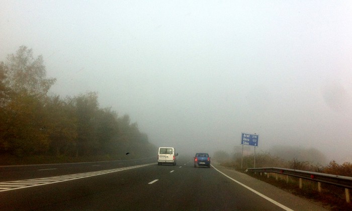 Cod galben de ceață în județul Sibiu, până la ora 17:00