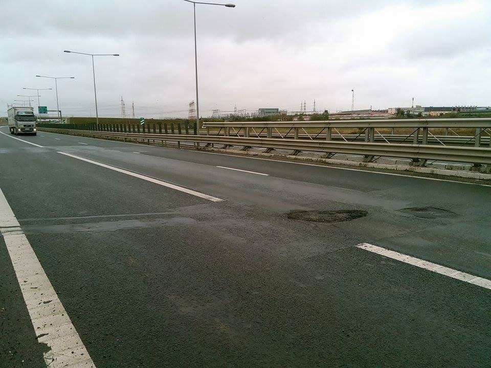 FOTO Un nou tronson de autostradă, pericol pentru șoferi. Episodul Centura Sibiului