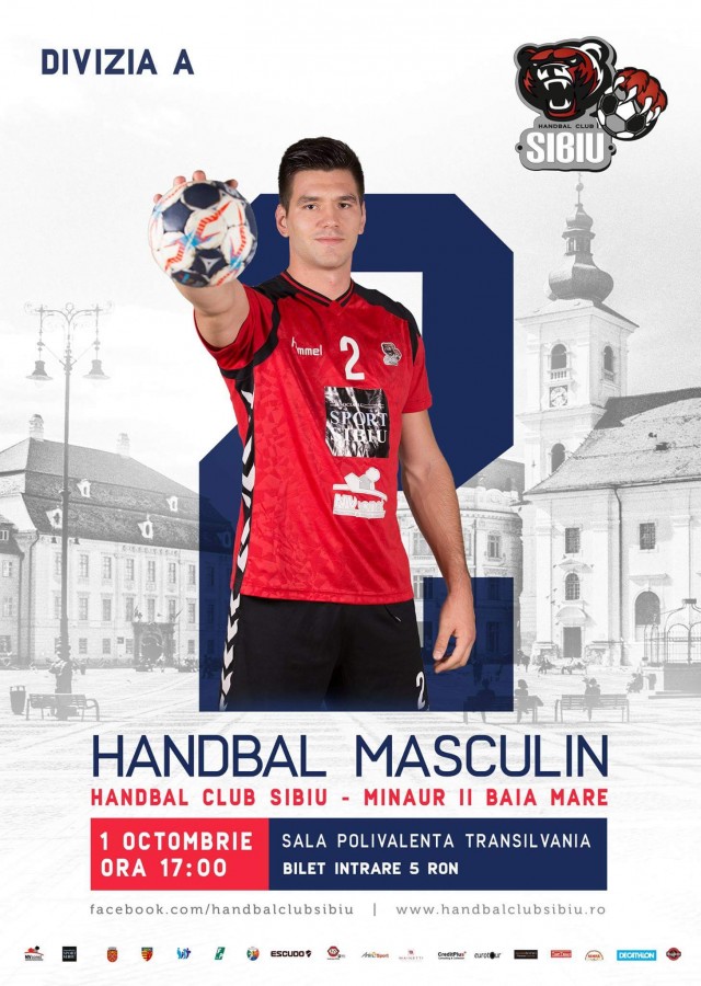 Handbal Club Sibiu joacă în această după-masă, acasă, cu Minaur II Baia Mare