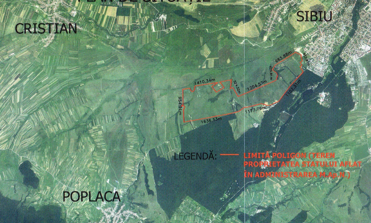 Suprafața Sibiului „crește“ cu 250 de ha înspre Poplaca.  Ministerul Apărării a avizat schimbul de terenuri cu orașul