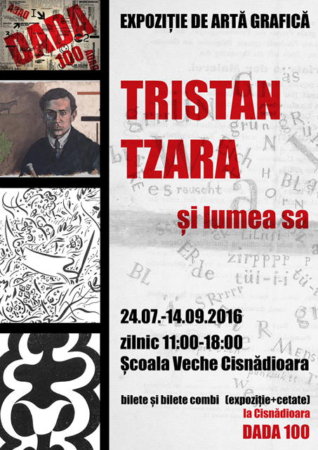 Galerie de artă în Școala Veche din Cisnădioara. Expoziție ”Tristan Tzara și lumea sa”