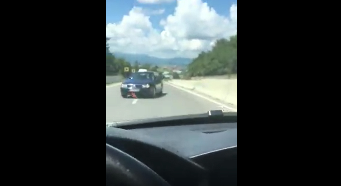 VIDEO-Accident evitat în ultima clipă pe DN1, la ieșire din Sibiu