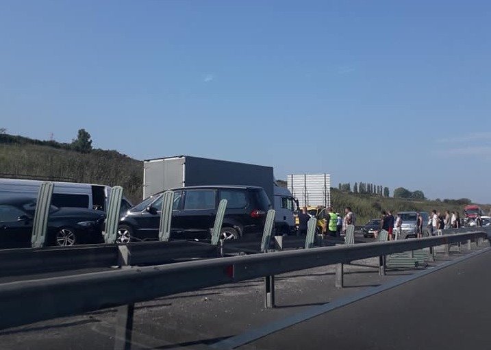 Circulație întreruptă pe Autostrada A1 pe sensul Sebeș - Sibiu