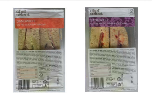 Două tipuri de sandwich, retrase din magazinele Lidl