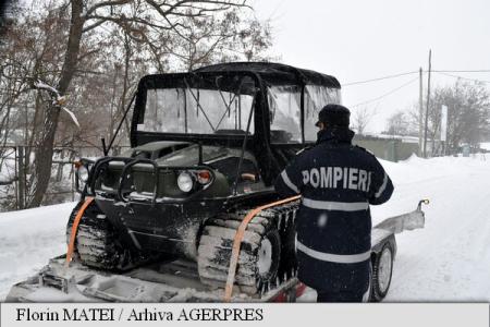 Șenilata ISU Sibiu a fost trimisă la Buzău