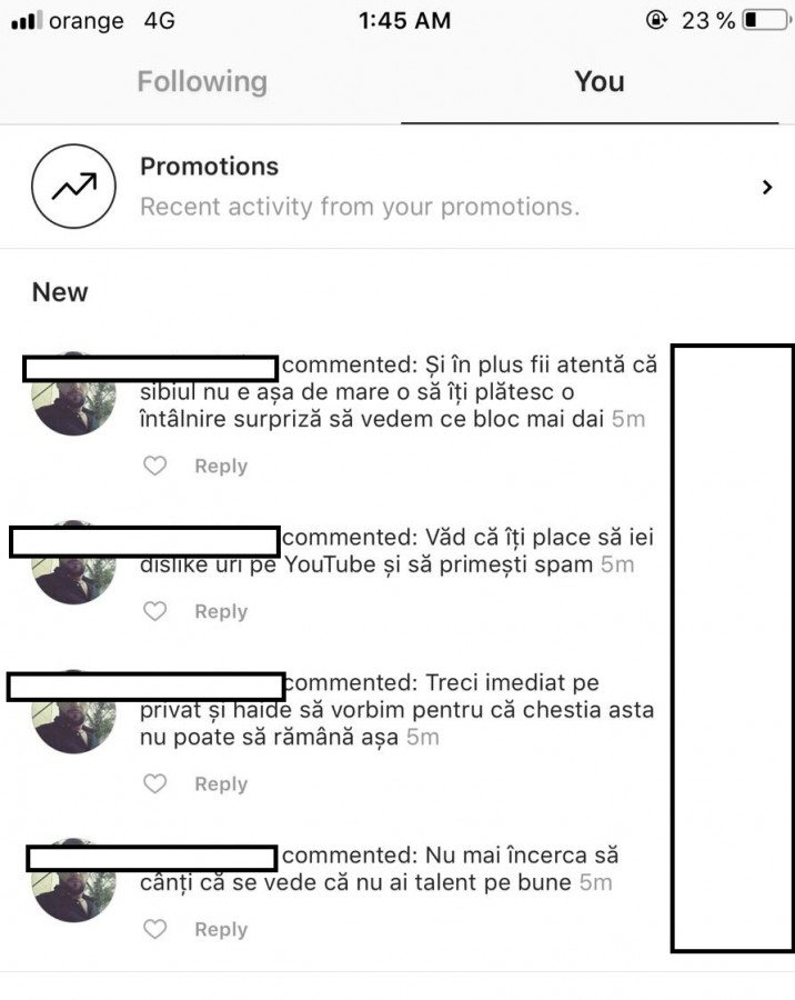 FOTO Sibiancă terorizată online de un bărbat care nu a vrut să accepte un refuz