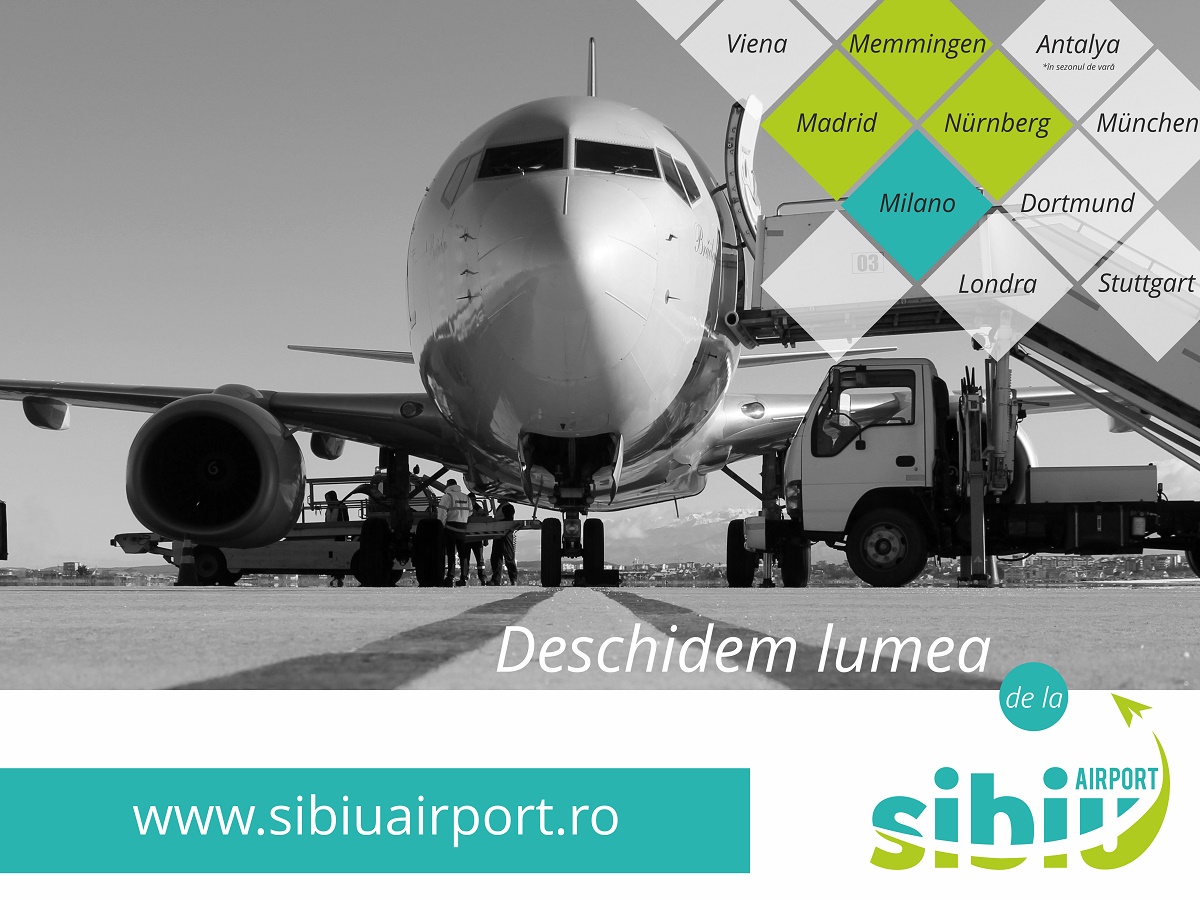 Șase luni de creștere continuă la Aeroportul Internațional Sibiu (P)