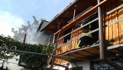 Incendiu cu atac de panică, pe strada Bieltz