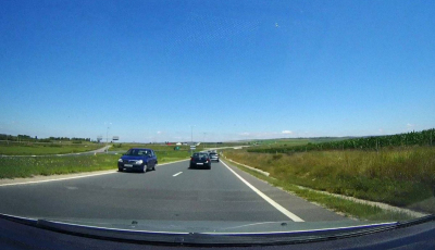 FOTO - Șofer pe contrasens, la intrarea pe autostradă. Poliția Sibiu îl caută