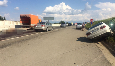 Accident pe DN 1 din cauza unui cal lăsat liber. Animalul a murit