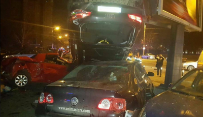 Zece maşini au fost distruse într-un accident, la Constanța | foto video