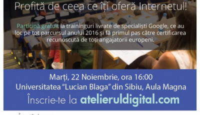 Specialiștii Google deschid “Atelierul Digital” pentru studenții sibieni