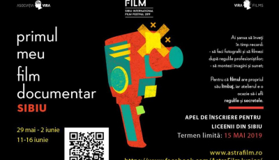 Astra Film a dat startul înscrierilor la Atelierul pentru liceeni Primul meu film documentar