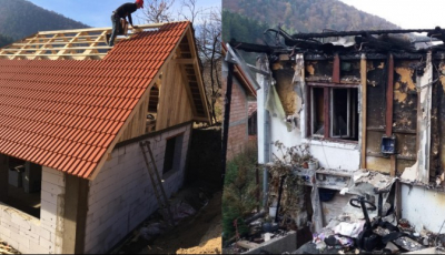 FOTO | Exemplu de implicare a comunității: Casă construită de la zero pentru doi copii orfani