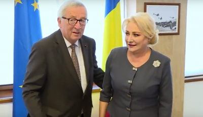 Dăncilă s-a întâlnit, într-un final, cu Juncker. Guvernul a publicat imagini fără sonor