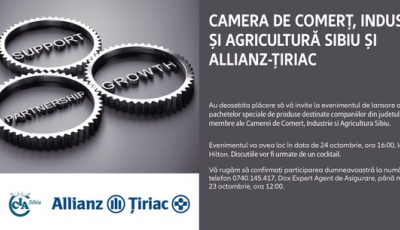 Asigurări Allianz-Țiriac cu până la 20% mai ieftine  pentru companiile din judeţul Sibiu (CP)