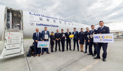 Avionul care leagă Sibiul de Munchen a aterizat de urgență la Budapesta: un parbriz s-a fisurat